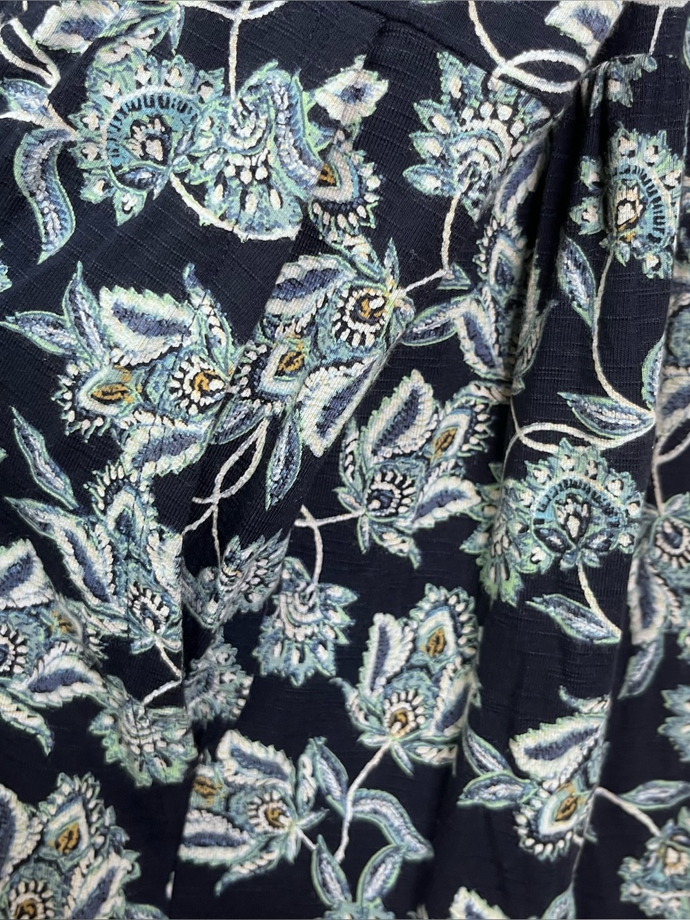 J. Jill Navy White Floral Jersey Knit Shift Style Dress Size 2x 3/4 Sleeve Plus - Picture 5 of 10